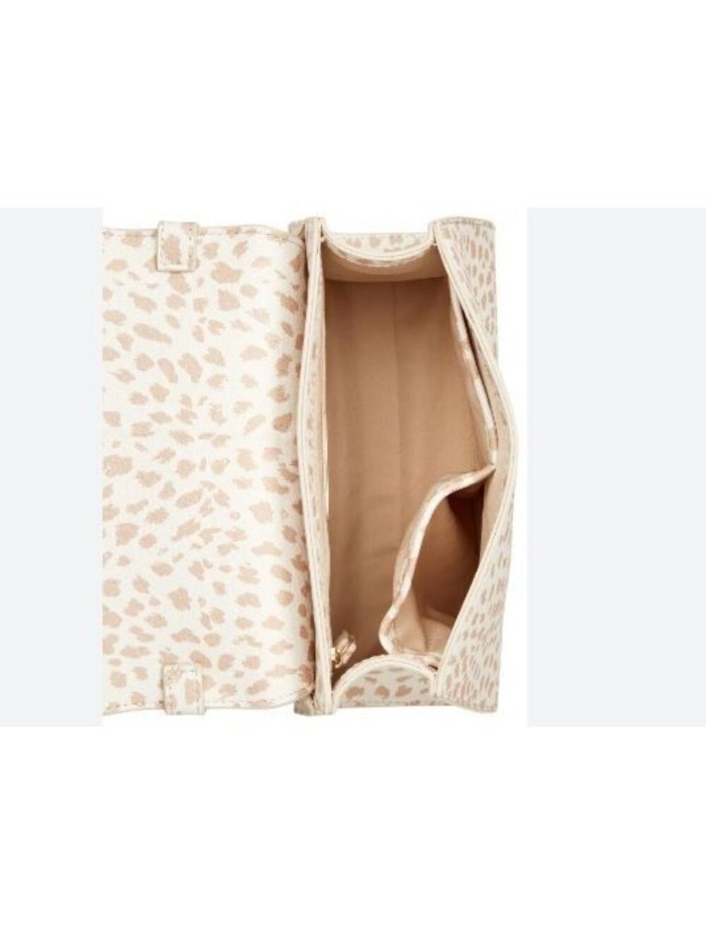 INC Sibbell faux-leather women's mini crossbody bag -Bone microspots /Beige~ - Picture 9 of 10